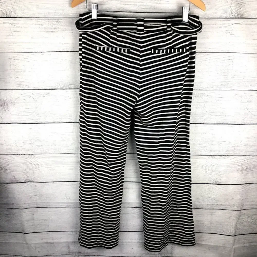 New York & Co Stretch Knit Striped Wide Leg Pant 4 - Picture 7 of 12